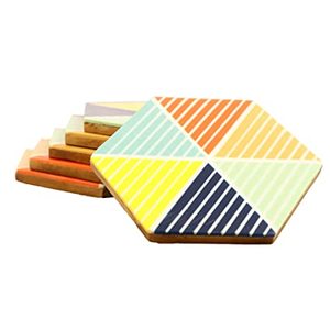 Posavasos impermeables de madera de resina hechos a mano, posavasos de resina para decoración de mesa de café, ilustraciones decorativas de mesa - Product Image 2