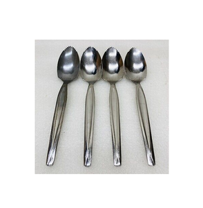 Cuillère à dessert moderne créative en acier inoxydable Excellente qualité Cuillère à pamplemousse en acier inoxydable dentelé Nouveau design - Product Image 4