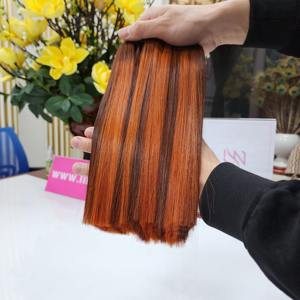 Usine du Vietnam, vente en gros, cheveux humains, couleur Piano, os court, lisse, pour femmes noires - Product Image 1