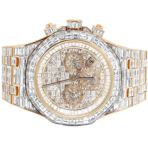 Reloj de Acero Inoxidable Totalmente Cubierto de Diamantes de Imitación VVS Moissanite, Tendencia, Superventas, Estilo Hip Hop, Lujoso para Hombre - Product Image 1