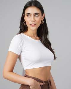 Camiseta Deportiva de Verano Transpirable Personalizada OEM para Mujer, Top Corto Sexy de Algodón para Gimnasio, Camisetas Blancas para Mujer 2026 - Product Image 1