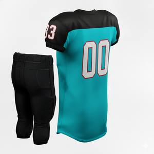 Uniforme de football américain à manches courtes personnalisable pour hommes Nouveau design avec service OEM Ensembles respirants pour la saison estivale - Product Image 2