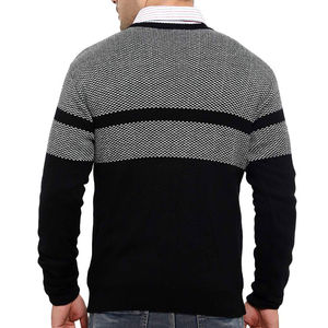 Cárdigan de punto con logotipo bordado de letras griegas de algodón personalizado al por mayor Ap Fraternity A Button-up Man Sweater Knitwear - Product Image 5