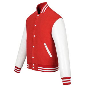 Plus Size Varsity Jacket Men Customized Chenille Embroidery PU Sleeves Custom CollegeBaseballjacket for men - Product Image 1