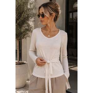 Blusa de punto fina con detalle Baglama - Negra - Negra - Product Image 5