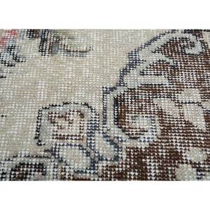 Alfombra Vintage de Lana 9x12 Roja y Naranja, Anudada a Mano, con Diseño de Medallón Abstracto Rectangular, para Pasillo, Entrada, Sala de Estar - Product Image 3