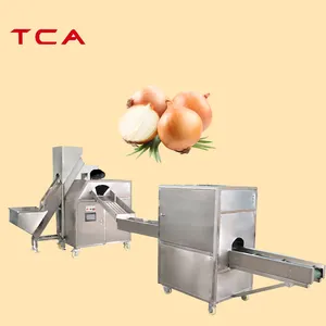 Fully automatic onion peeling processing line onion cutting machine onion peeling machine for sale