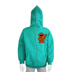 เสื้อกันลมมีฮู้ดสำหรับผู้ชายมีซิปแบบเต็มหน้าสีแดงมีฮู้ดแบบซิปสำหรับผู้ชายดีไซน์สกรีนที่ออกแบบได้ตามต้องการผลิตจากสหรัฐอเมริกา - Product Image 5