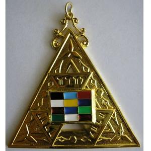 JOYAS DE OFICIAL MASONIC REGALIA JOYAS COMPLETAS DE ARCO REAL CHAPADO EN ORO - Product Image 5