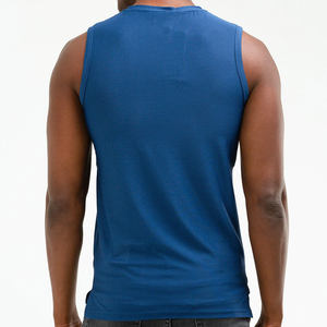 Débardeur sans manches personnalisé pour homme, col rond, décontracté, tricoté en polyester/coton, respirant, écologique, séchage rapide, couleur unie - Product Image 6