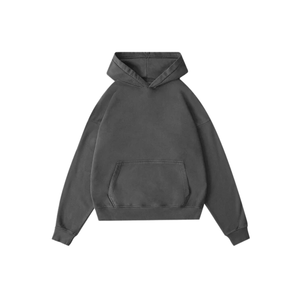 Meilleur sweat à capuche double couche unisexe sweat-shirt en molleton éponge français lavé personnalisé couleur unie 100% coton hiver impression numérique - Product Image 3