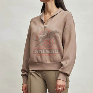 Sudaderas de media cremallera de alta calidad para mujer, sudaderas de media cremallera de moda para mujer, sudaderas de estilo urbano para hombre - Product Image 2