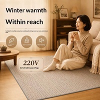 Tapis chauffant en graphène pour salon, chambre, hôtel, espace pour animaux, tapis chauffant électrique pliable 220V CE
