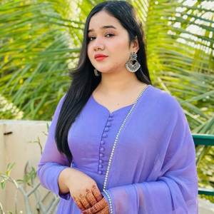 ชุดเดรสยาวแบบอินเดีย Anarkali สีม่วงลาเวนเดอร์ ดีไซน์เนอร์ GEORGETTE ผ้าเรียบ พร้อมผ้าคลุมไหล่ DUPATTA  ปักลายสีสันสดใส ทรงบานเต็มตัว เหมาะสำหรับงานปาร์ตี้ - Product Image 5