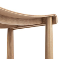 Tabouret de bar moderne réglable en hauteur, fabriqué en teck massif, couleur naturelle NC, qualité hôtelière, pour intérieur/extérieur, mobilier de bar commercial