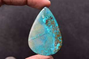 100% naturel Shattuckite lâche Cabochon poire forme pierres précieuses véritable guérison lisse toutes les tailles disponibles quantité minimale de commande 100 pièces - Product Image 2