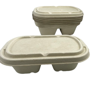 Biodegradable Personalizado 750mL Bagazo Reciclable Partición Fiesta Plato Tazón Paja Caja de concha Caja de ensalada de caña de azúcar - Product Image 5
