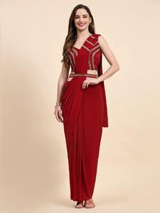 ชุดเดรสส่าหรีสวยน่าดึงดูดคอลเลคชั่นล่าสุดเสื้อเบลาส์นำเข้าพร้อมงานเย็บปักถักร้อยส่งออกทั่วโลก - Product Image 2