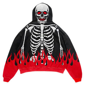 2025 bonne qualité personnalisé français éponge recadrée en détresse Streetwear grande taille unisexe sérigraphie qualité sweats à capuche - Product Image 3