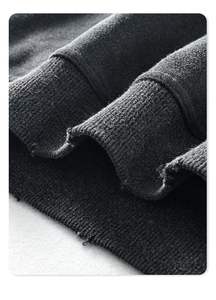 Sudadera con capucha de invierno para hombre, diseño personalizado, 100% algodón, con cremallera completa, efecto desgastado, ecológica, cortavientos, con logo bordado personalizado - Product Image 2