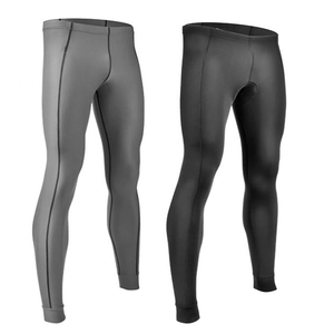 Vêtements de sport sur mesure en gros pour hommes : Leggings respirants à séchage rapide en coton et fibre de bambou, taille élastique, longueur intégrale, personnalisables - Product Image 1