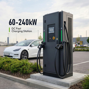 Station de <span class=keywords><strong>recharge</strong></span> rapide DC EVSE sur pied avec écran tactile LCD 7'' 60 kW, nouvelle protection IP54, chargeur pour voitures électriques - Product Image 2