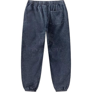 Pantalon de jogging délavé à l'acide de qualité supérieure en mélange de coton doux, coupe confortable, style streetwear tendance, vente en gros - Product Image 2