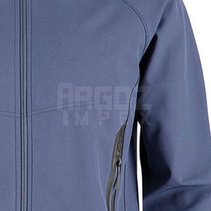 แจ็คเก็ตกันหนาวผู้ชายผ้านิ่มมีฮู้ดทำจากโพลีเอสเตอร์ระบายอากาศมีโลโก้ออกแบบเองสำหรับใช้กลางแจ้งพร้อมโลโก้ด้านหน้า - Product Image 5