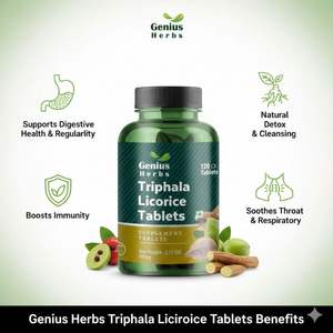 Bulk Triphala licorice Tablets Organic Herbal <b>Extract</b> For Throat Health Pure Botanical Formula High Potency Wellness Product - Product Image 5