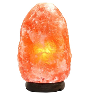 Lámpara de sal de cristal de roca Rosa natural regulable, lámpara de sal con base de madera, 3-5kg, gran oferta, nuevo diseño, barata, luz nocturna del Himalaya - Product Image 1