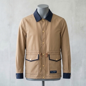 <b>Men</b> Khaki Field <b>Jacket</b> Long Sleeve <b>Utility</b> <b>Jacket</b> Lightweight Outdoor Casual Workwear <b>Jacket</b> Button Front - Product Image 5