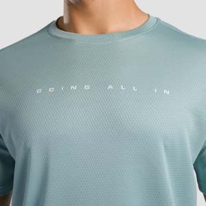 เสื้อยืด Move Max Mint ทรงสลิมฟิต ดีไซน์เรียบง่าย พิมพ์ลายสกรีน ผ้าถักระบายอากาศได้ดี ความยาวสั้น - Product Image 5