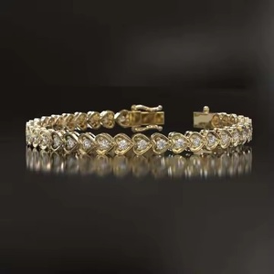 Pulsera DE TENIS clásica Diamante Moissanite 14K Oro delicado Pulsera de diamantes Joyería Regalo perfecto - Product Image 6