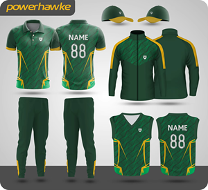 เสื้อยืดคอกลมแขนครึ่งแขนเสื้อสไตล์คริกเก็ตพร้อมกางเกงวอร์มสีสวยอินเทรนด์ - Product Image 3