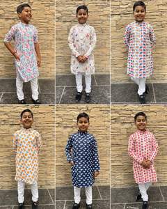 Conjunto de pijama Kurta con estampado multicolor listo para hombres adultos para cada ocasión con algodón suave - Product Image 6