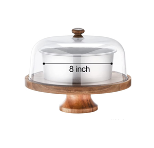 Bandeja de servidor de exhibición de pastel de madera ecológica Charcutería Cupcake Postre Soporte de exhibición Soporte de pastel de madera Decoración de mesa - Product Image 1