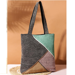 Sacs à main fourre-tout écologiques à imprimé bohème pour femmes Tissu naturel tressé élégant Prix d'usine en gros - Product Image 1