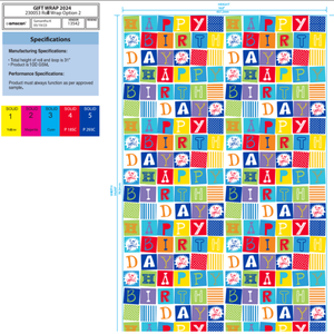 Emballage cadeau de Boutique de motif alphabétique floral de haute qualité conception de fleurs populaire vente chaude carton d'emballage d'anniversaire - Product Image 2