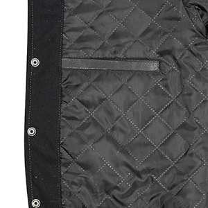 Custom Varsity Jacket Vintage Style, Lana Letterman Chaqueta de béisbol para los hombres, Streetwear Bomber, OEM ODM Precio de fábrica - Product Image 3