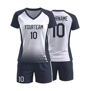 Ensemble de maillot et short de volley-ball pour femmes, tissu respirant imprimé, léger, confort athlétique, tissu personnalisé - Product Image 1