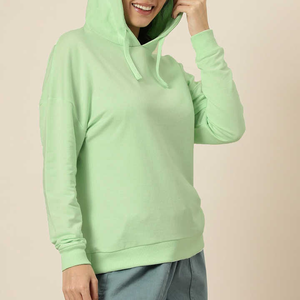 Sudadera con capucha ligera para mujer invierno venta al por mayor logotipo personalizado sudaderas con capucha de manga larga de alta calidad para mujer - Product Image 4