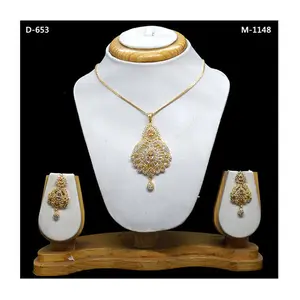 Takı seti kaplama kolye küpe bilezik yüzük 4 adet düğün gelin takı seti altın lüks kuzey hint ortodoks kadın