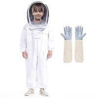 Vêtements de sécurité unisexes et pour enfants Veste d'apiculture 100% coton de haute qualité avec voile fantaisie anti-piqûre pour apiculteur