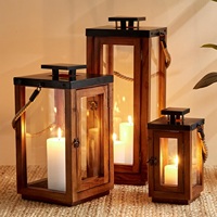 Farol de Madera de Lujo de la India, Diseño Moderno, Hecho a Mano, Ecológico, Decoración para el Hogar, Luz Aromática para Mejorar el Ambiente, Decorativo