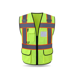 Gilet de sécurité réfléchissant haute visibilité avec fermeture éclair avant, gilet de sécurité bon marché, gilet haute visibilité, meilleur design - Product Image 1