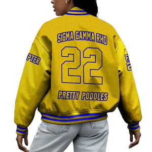 Sigma แจ็กเก็ตเลตเตอร์แมนแกมมา Rho 1922ยอดเยี่ยมเสื้อผ้าที่ได้แรงบันดาลใจจากพุดเดิ้ลเกรดพรีเมี่ยมสไตล์กรีก - Product Image 2