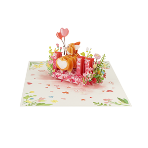 Tarjeta emergente de San Valentín 3D hecha a mano, regalo de papel romántico único - Product Image 2