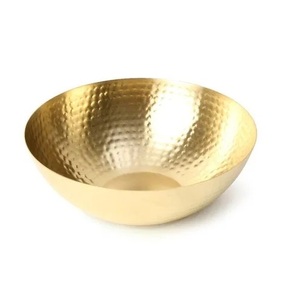 Bol en acier inoxydable martelé de luxe moderne, finition dorée, écologique et lavable, pour cuisine, maison, hôtel, restaurants - Product Image 1