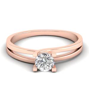 REYES Luxury Custom 0.5Ct Round Cut Lab Grown Diamond Single <b>Stone</b> Ring for Women 14K 18K White Gold Wedding Gift Fine Jewelry - Product Image 5