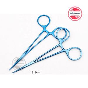 Jeu de 4 pinces hémostatiques à manche droit Taille: 5 "& 5.5" Titanium Instrument chirurgical Hemostat dentaire - Product Image 5